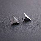 Сережки - пусети "Піраміда" у сріблі 123265 от ювелирного магазина Оникс - 1