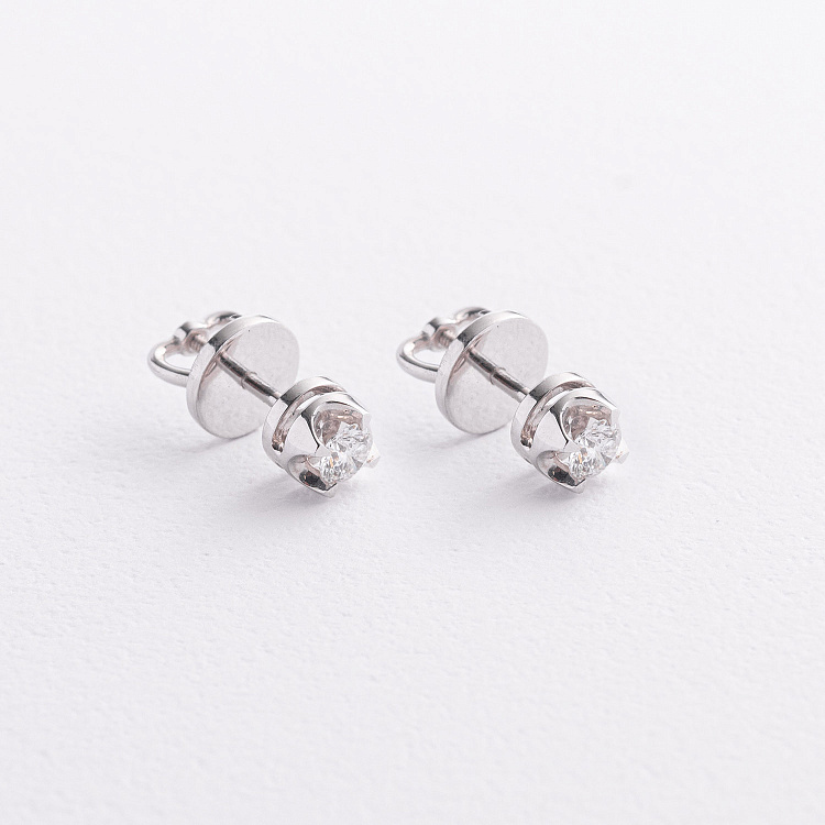 Золоті сережки - пусети з діамантами сб0572л (0,3) від ювелірного магазину Онікс - 1