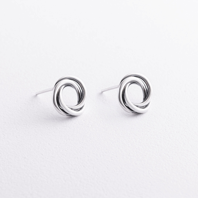 Серебряные серьги "Увлечение" 123535 от ювелирного магазина Оникс