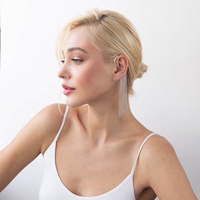 Золоті сережки-пусети "Мінімум" с06684 №3