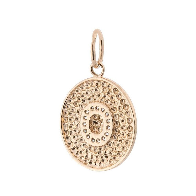 Золотая подвеска с буквой "О" (фианиты) п01546о от ювелирного магазина Оникс - 2