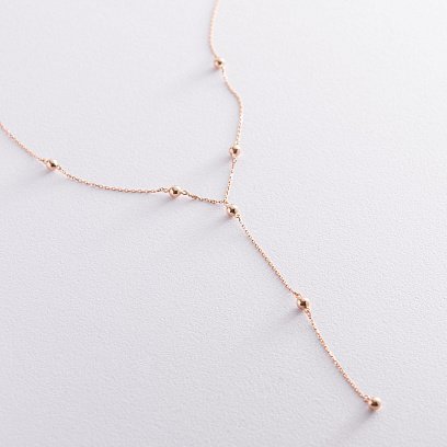 Золотое колье "Шарики" кол01918 №5