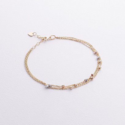 Браслет "Кульки" у жовтому золоті б05517