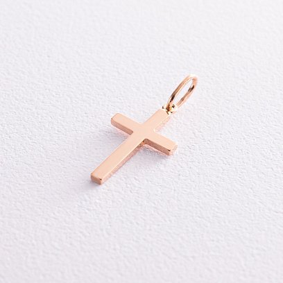 Крестик в красном золоте п03699