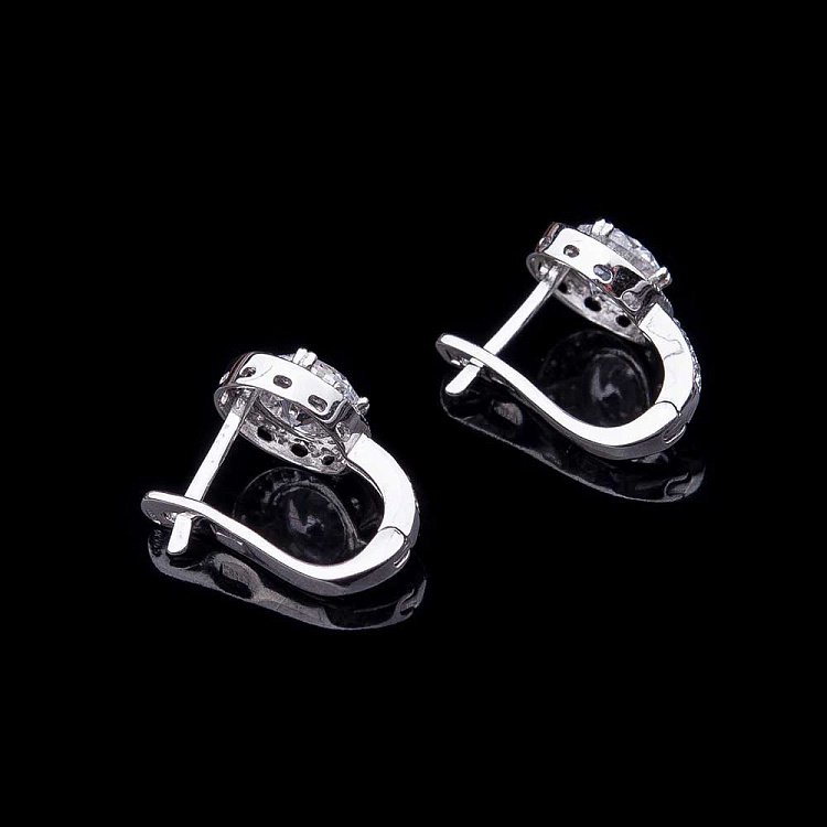 Золоті сережки з фіанітами с01955 від ювелірного магазину Онікс - 2