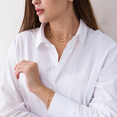 Браслет "Фантазия" в желтом золоте б04633 №2