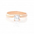 Золотое помолвочное кольцо (фианит) к02066 от ювелирного магазина Оникс - 2