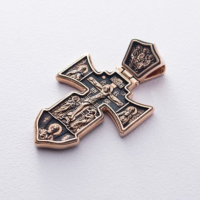 Православный крест "Распятие. Ангел Хранитель" п01841