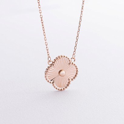 Колье "Клевер" в красном золоте кол02578