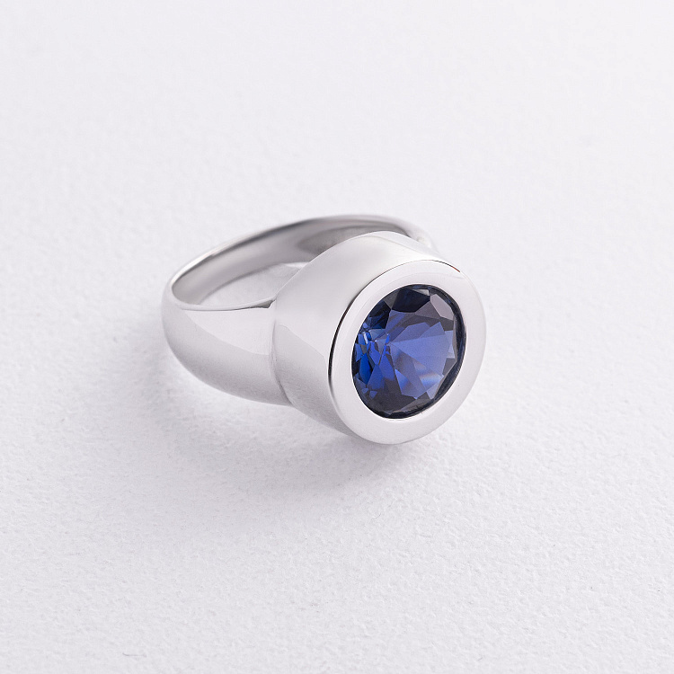 Золота каблучка "Emily" з сапфіром к212с від ювелірного магазину Онікс - 2