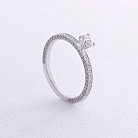 Помолвочное кольцо с бриллиантами (белое золото) 222171121 от ювелирного магазина Оникс