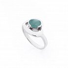 Срібний перстень з смарагдом 111670 от ювелирного магазина Оникс