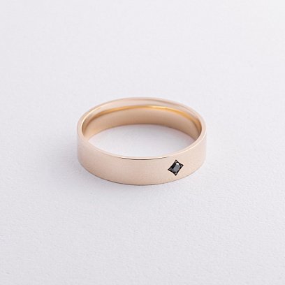 Обручальное золотое кольцо с бриллиантом 242421622 №2