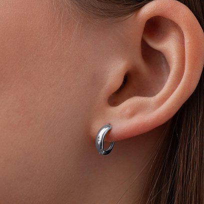 Дитячі сережки в білому золоті с08422 №4