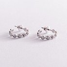 Срібні сережки - пусети з фіанітами 4912 от ювелирного магазина Оникс