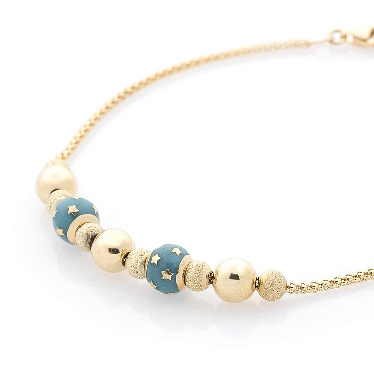 Золотий браслет з емаллю б03303 від ювелірного магазину Онікс - 1