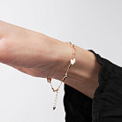 Золотой браслет "Сердечки" б05822 от ювелирного магазина Оникс - 1