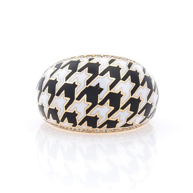 Золотое кольцо с эмалью и бриллиантами 4528-1300 от ювелирного магазина Оникс - 2