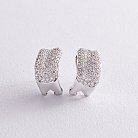 Сережки в білому золоті з діамантами с720 от ювелирного магазина Оникс - 2
