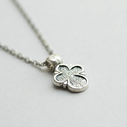 Срібний хрестик "Так Воскресне Бог" 13759 №12