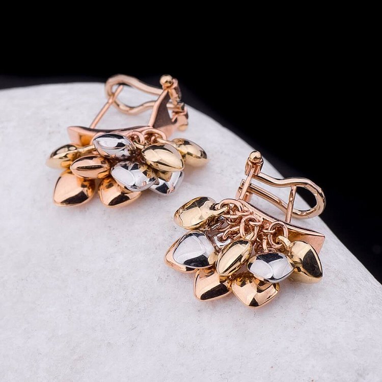 Серьги "Сердца" с00622 от ювелирного магазина Оникс