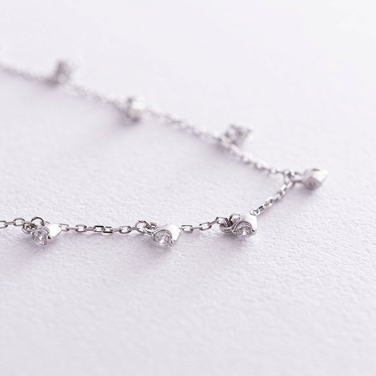 Двойное золотое колье "Дуальность" с фианитами кол01388 от ювелирного магазина Оникс - 7