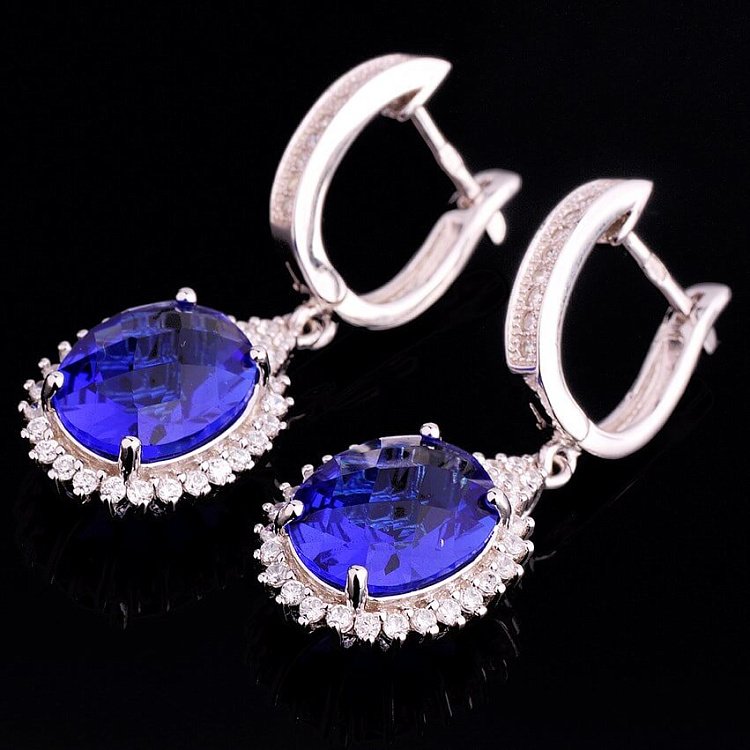 Серебряные сережки с фианитами с9 от ювелирного магазина Оникс - 4