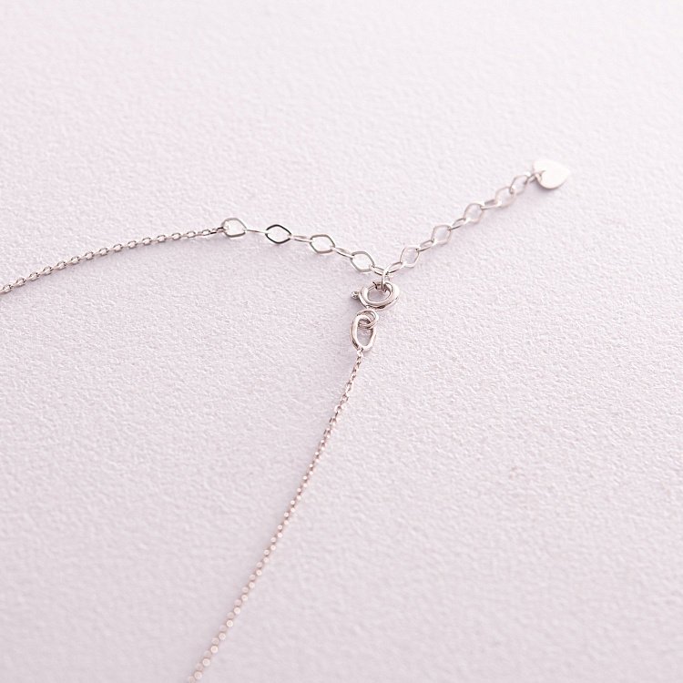 Двойное золотое колье - галстук "Украинка" (синие и желтые фианиты) кол02332 от ювелирного магазина Оникс - 6