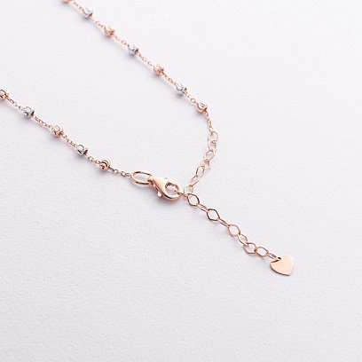 Кольє "Кульки" (червоне, біле золото) кол02606 №3