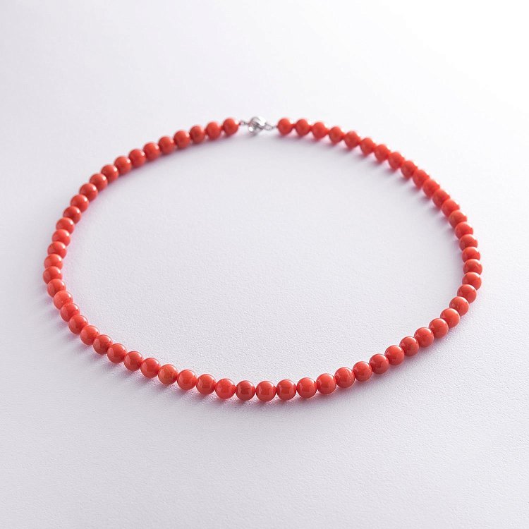 Намисто з коралу (золота застібка) бус3389 від ювелірного магазину Онікс