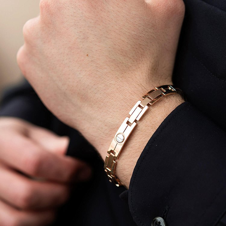 Мужской золотой браслет б05281 от ювелирного магазина Оникс - 1