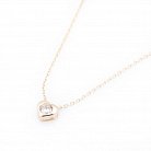 Золотое колье "Сердце с фианитом" кол00759 от ювелирного магазина Оникс