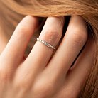 Шариковое кольцо "Мелоди" с фианитами (белое золото) к07395 от ювелирного магазина Оникс - 5