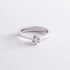 Помолвочное кольцо в белом золоте с бриллиантом км0288 от ювелирного магазина Оникс - 4