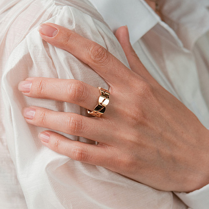 Каблучка "Merry" у жовтому золоті к08270 №5