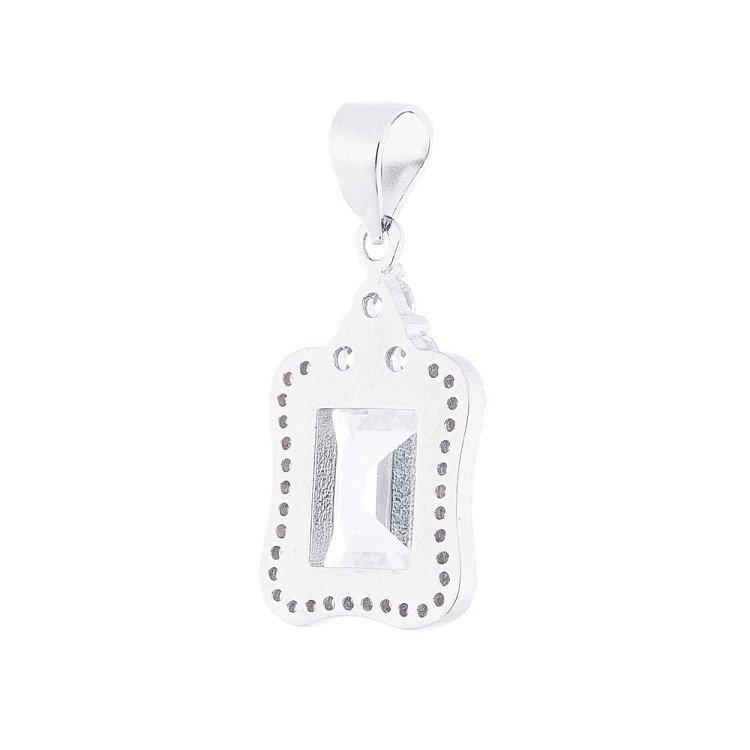 Срібна підвіска з фіанітами (родій) 132455 від ювелірного магазину Онікс - 1
