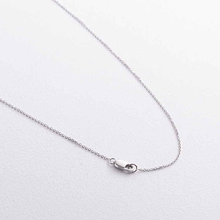 Кольє "Хрестик" у білому золоті (діаманти, сапфіри) колб0201mi від ювелірного магазину Онікс - 3