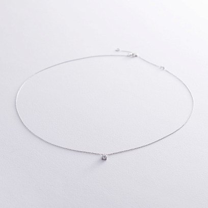 Золоте кольє з діамантом колб0056di №3