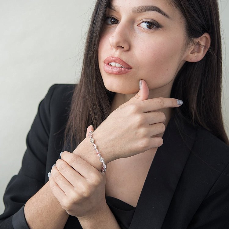 Браслет з кольоровими фіанітами 141128 від ювелірного магазину Онікс - 3