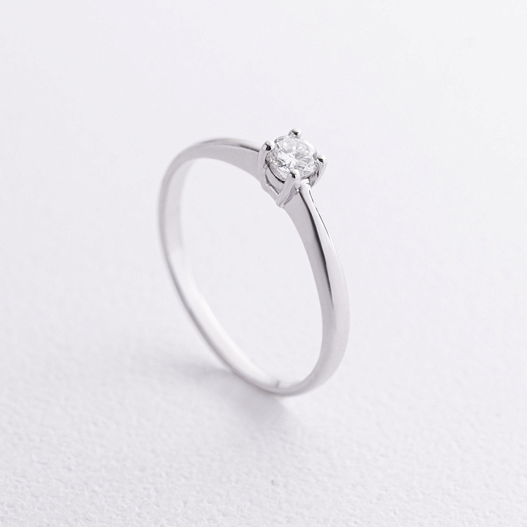 Заручальна золота каблучка з діамантом 101-10021(3.4)б від ювелірного магазину Онікс