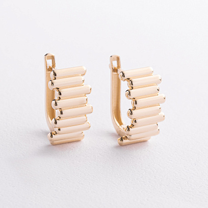 Серьги "Agnes" в желтом золоте с09715