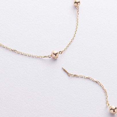 Кольє 2 в 1 "Кульки" у жовтому золоті кол02518 №7