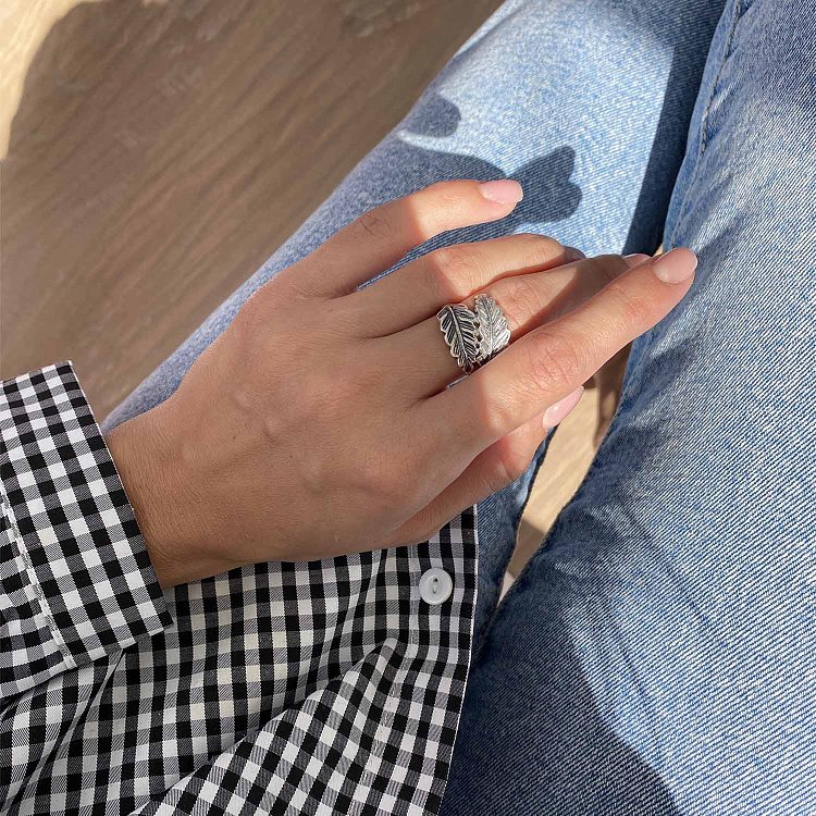 Срібний перстень c чорнінням 111710 від ювелірного магазину Онікс - 2