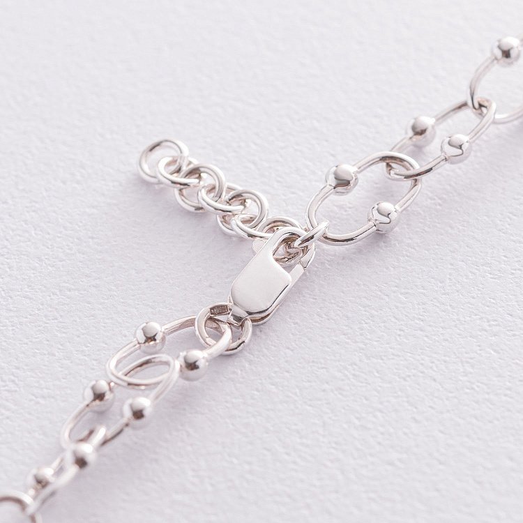 Серебряное колье "Фантазия" 181110 от ювелирного магазина Оникс - 4