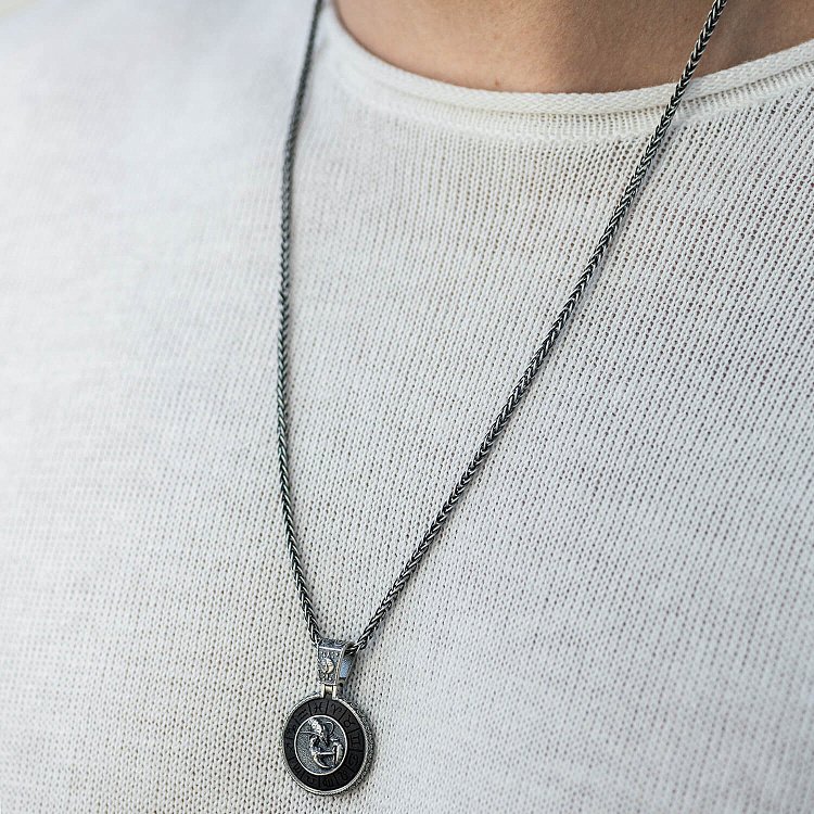 Срібний кулон "Знак зодіаку Рак" з ебеном 1041рак від ювелірного магазину Онікс - 3