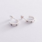 Срібні сережки - пусети "Love" 123012 от ювелирного магазина Оникс - 5
