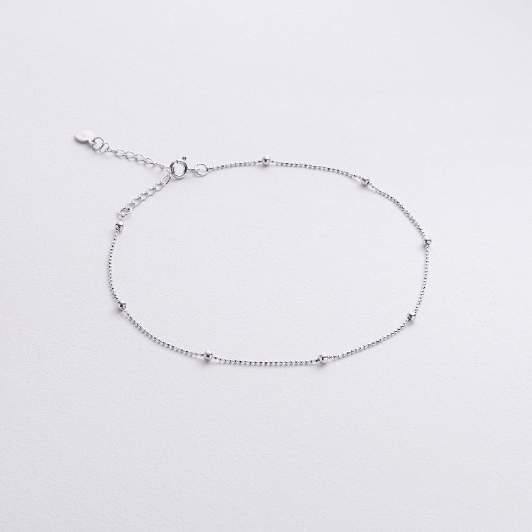 Срібний браслет "Кульки" на ногу 141791 від ювелірного магазину Онікс