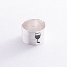Серебряное кольцо "Бокал вина" (матовое) 112143б от ювелирного магазина Оникс - 1