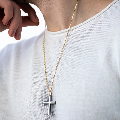 Крест из желтого золота (циркон) 603-00007 №2