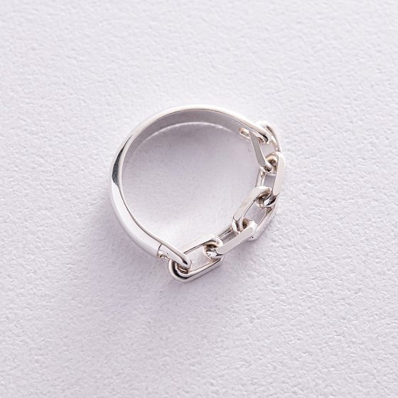 Серебряное кольцо "Цепочка" 112679 №3